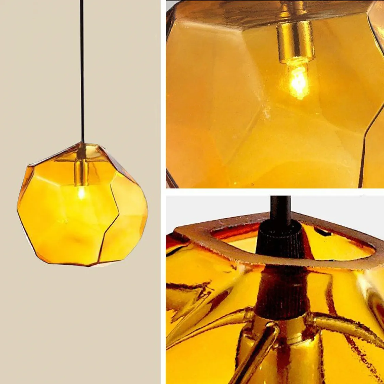 Подвесной светильник Color Ice Cube Pendant JEVIO 3 На диске от ImperiumLoft