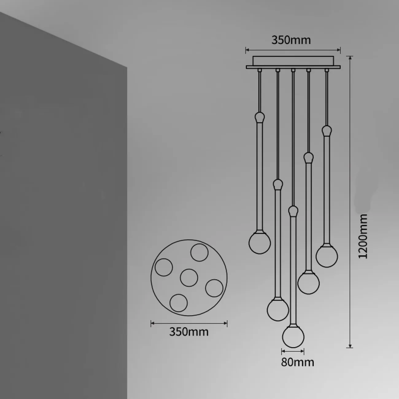 Подвесной светильник BAST MORE L7 Планка от ImperiumLoft