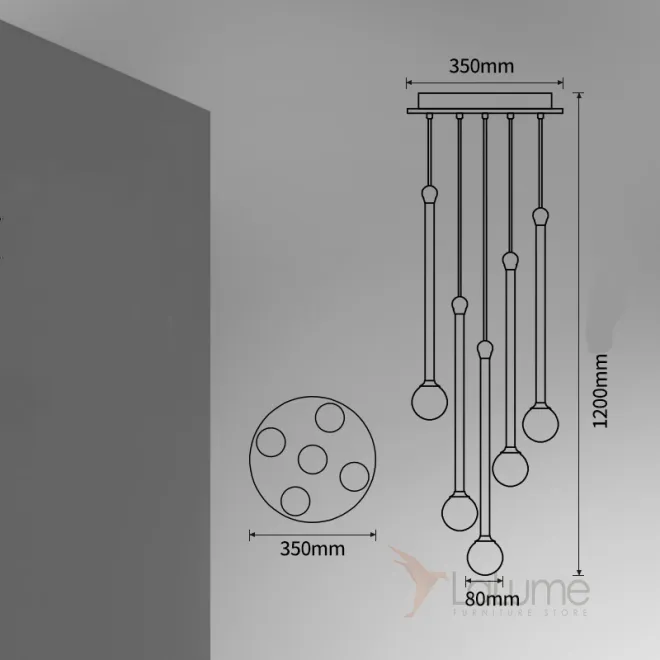 Подвесной светильник BAST MORE L5 Диск от ImperiumLoft Подвесной светильник BAST MORE L5 Диск от ImperiumLoft