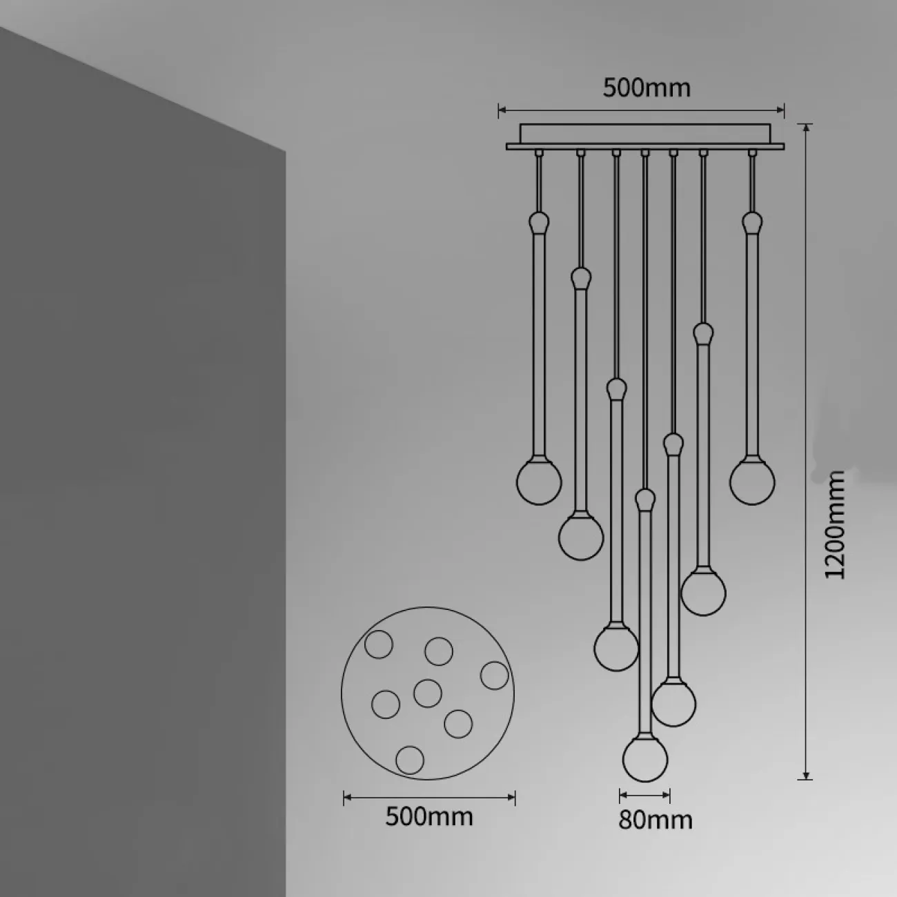 Подвесной светильник BAST MORE L7 Планка от ImperiumLoft
