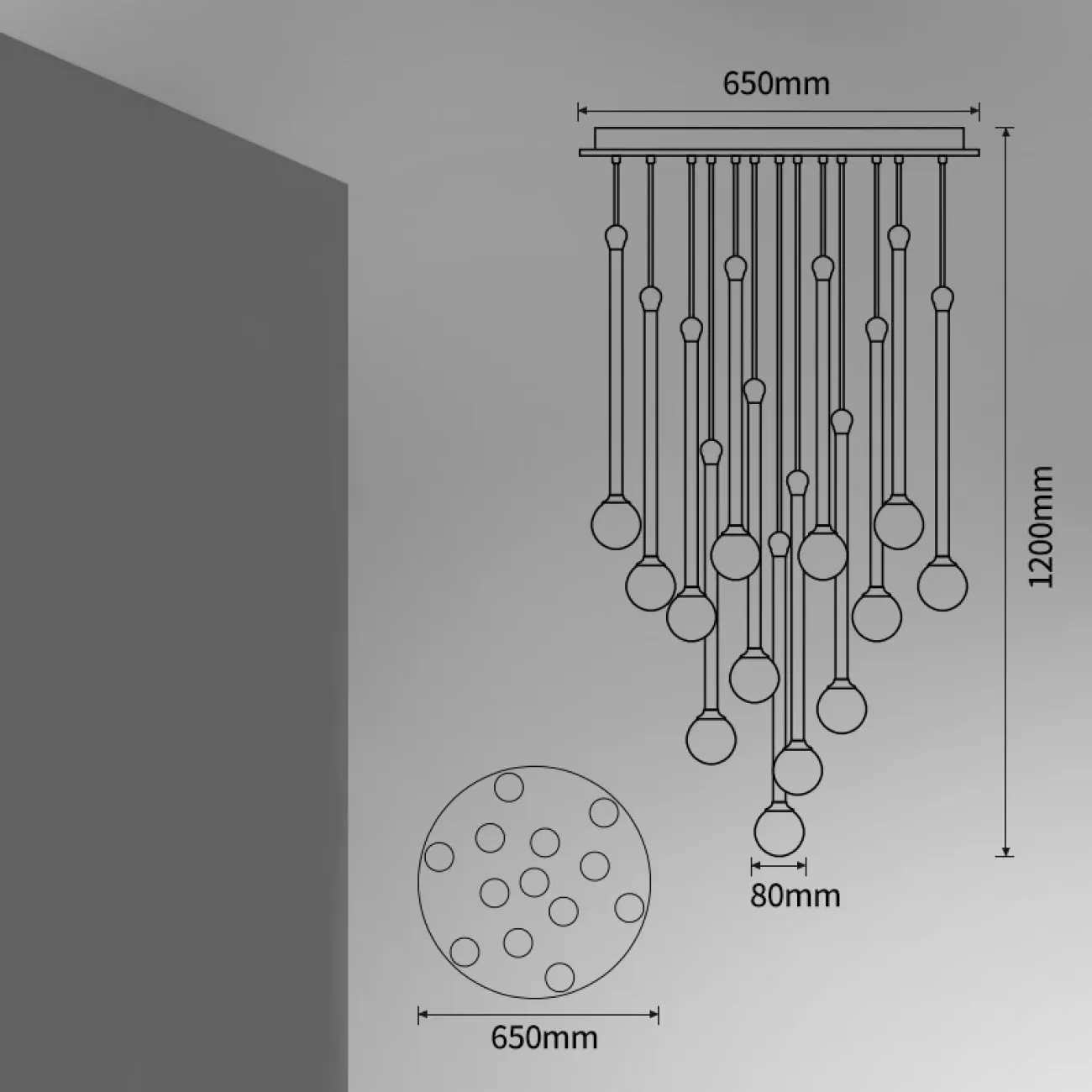 Подвесной светильник BAST MORE L7 Планка от ImperiumLoft