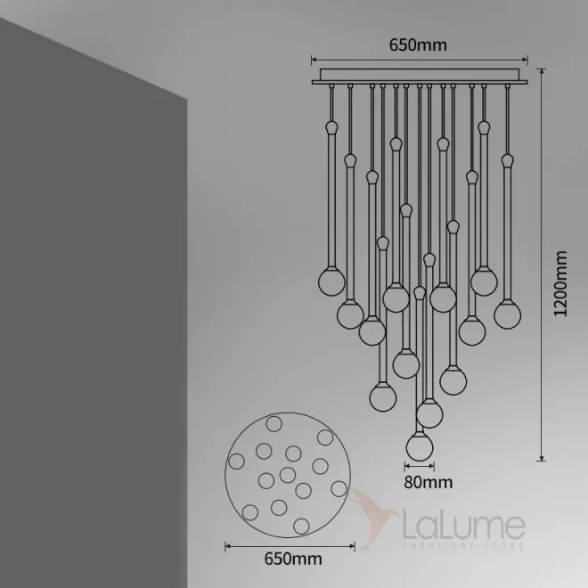 Подвесной светильник BAST MORE L13 Планка от ImperiumLoft