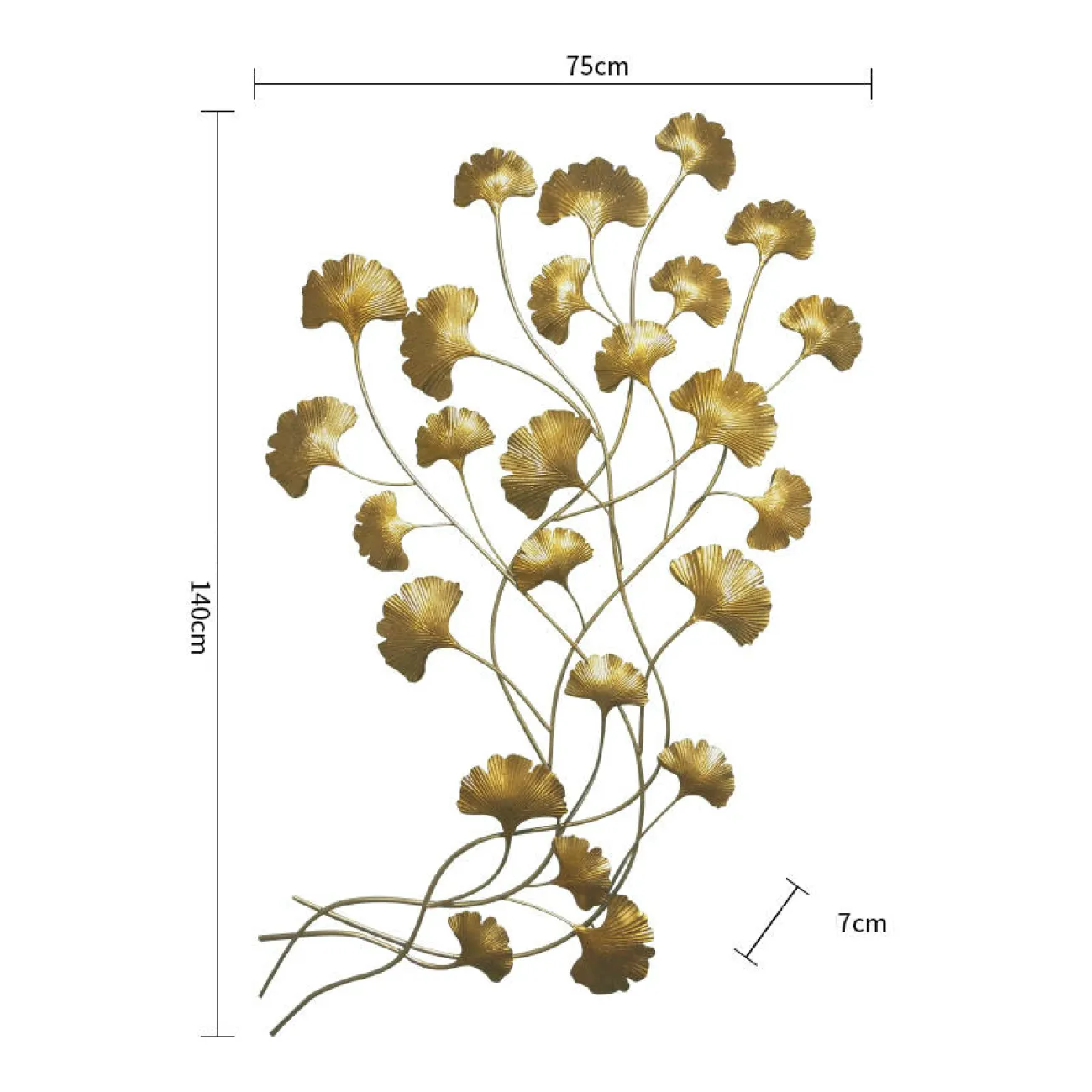 Дизайнерский настенный декор листья LaLume-KKK00349