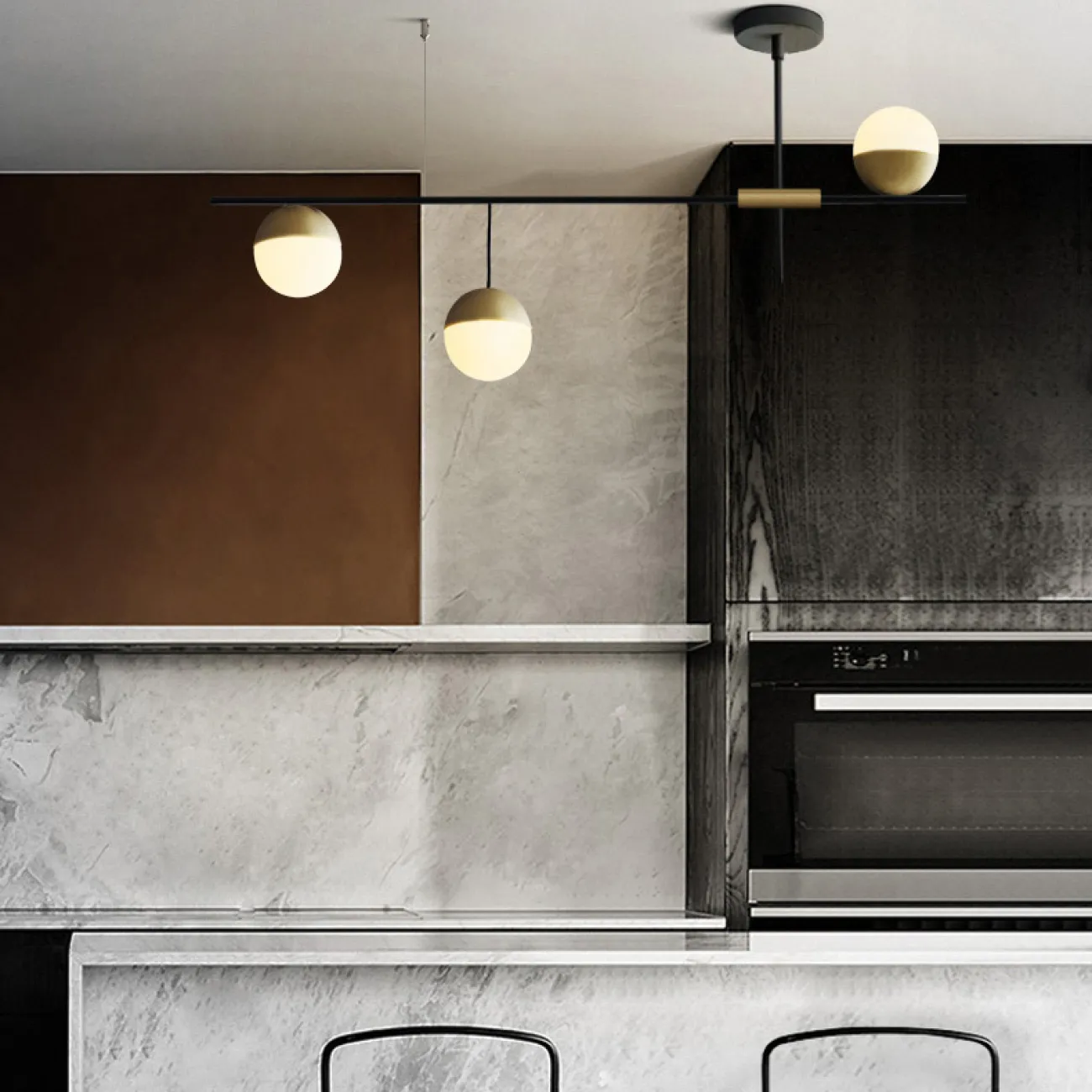 Люстра на штанге TECHNUM L140 от ImperiumLoft