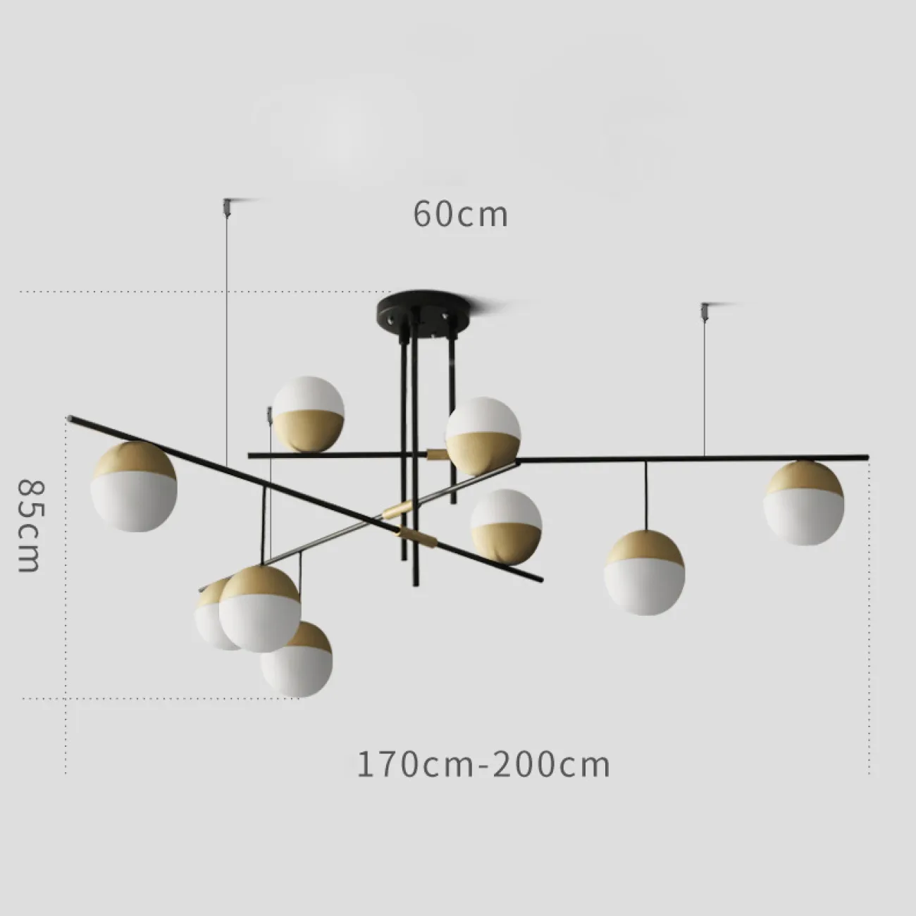Люстра на штанге TECHNUM L200 от ImperiumLoft