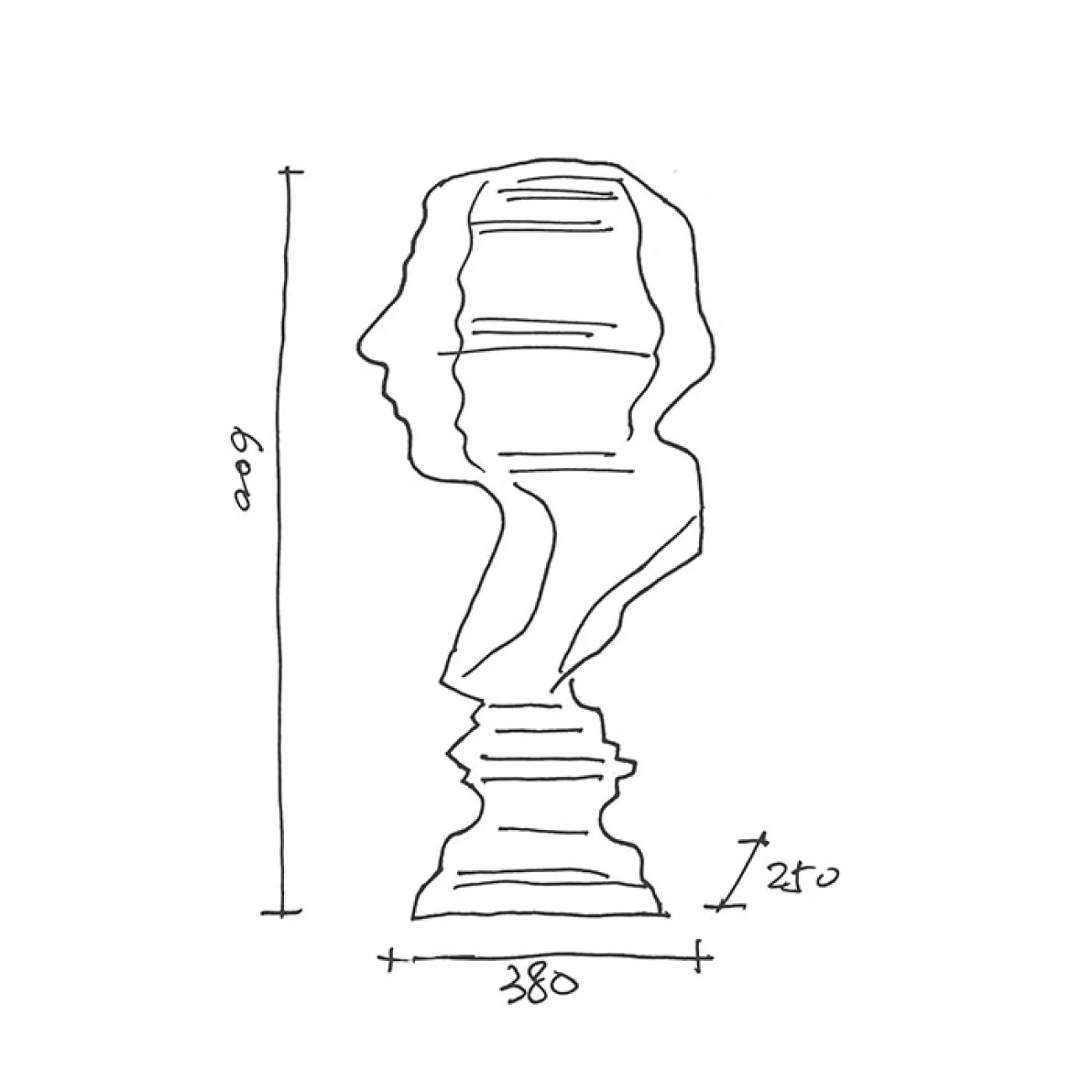 Дизайнерская скульптура абстрактная фигура LaLume-SKT00128 