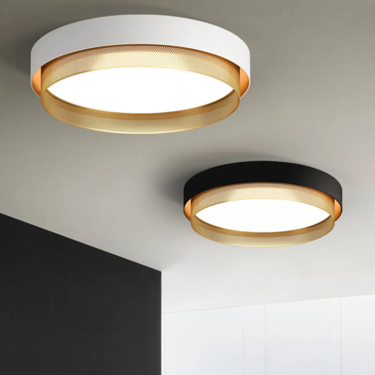 Потолочный светильник MALIA D55 White Brass Трехцветный свет от ImperiumLoft