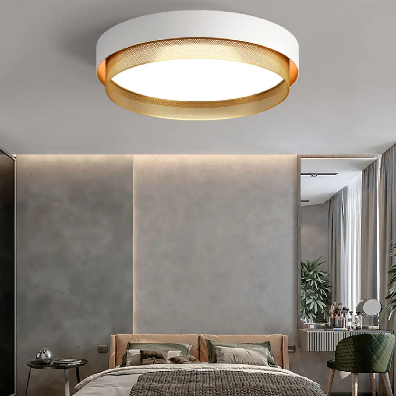 Потолочный светильник MALIA D55 White Brass Трехцветный свет от ImperiumLoft