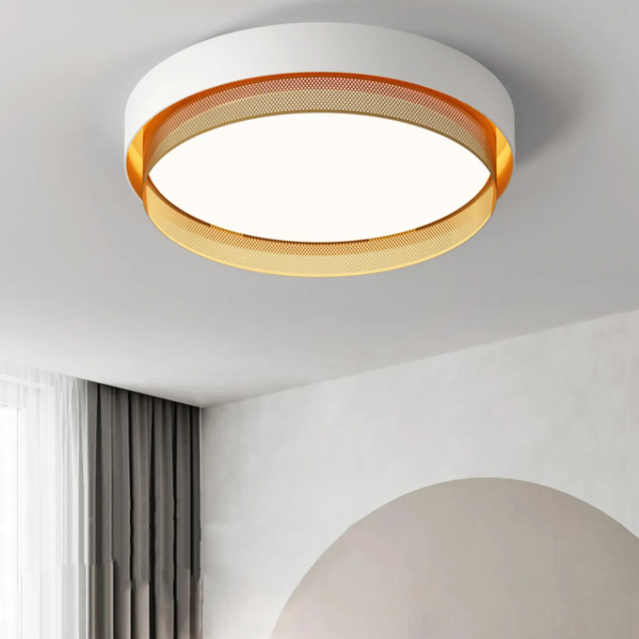 Потолочный светильник MALIA D55 White Brass Трехцветный свет от ImperiumLoft