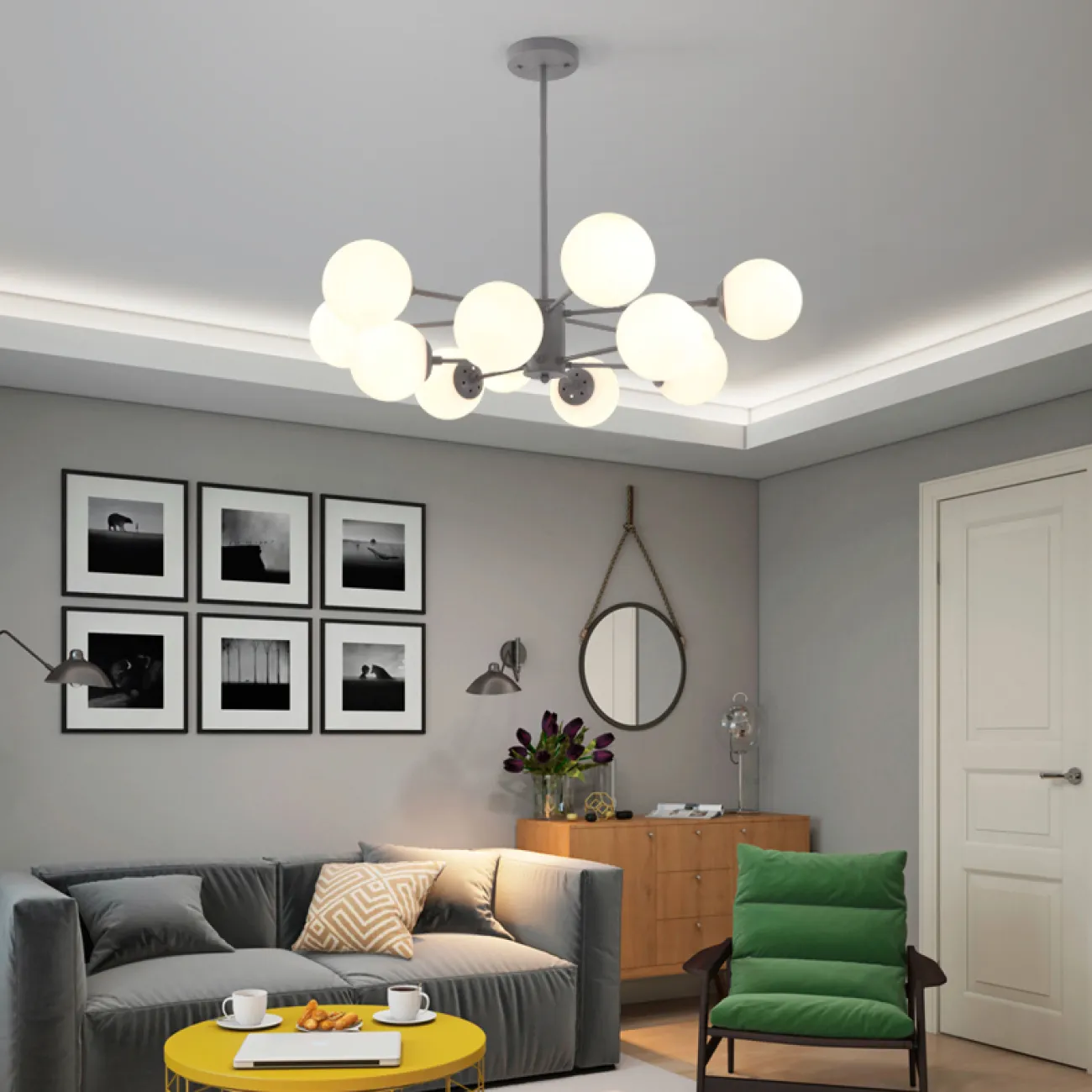 Люстра на штанге BALLS LIGHT от ImperiumLoft