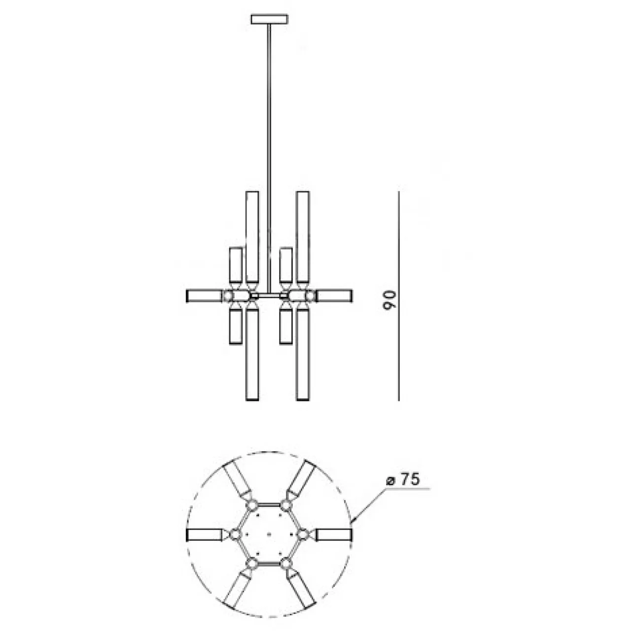 Люстра Castle 18-03 Black and Smoke designed by Jason Miller