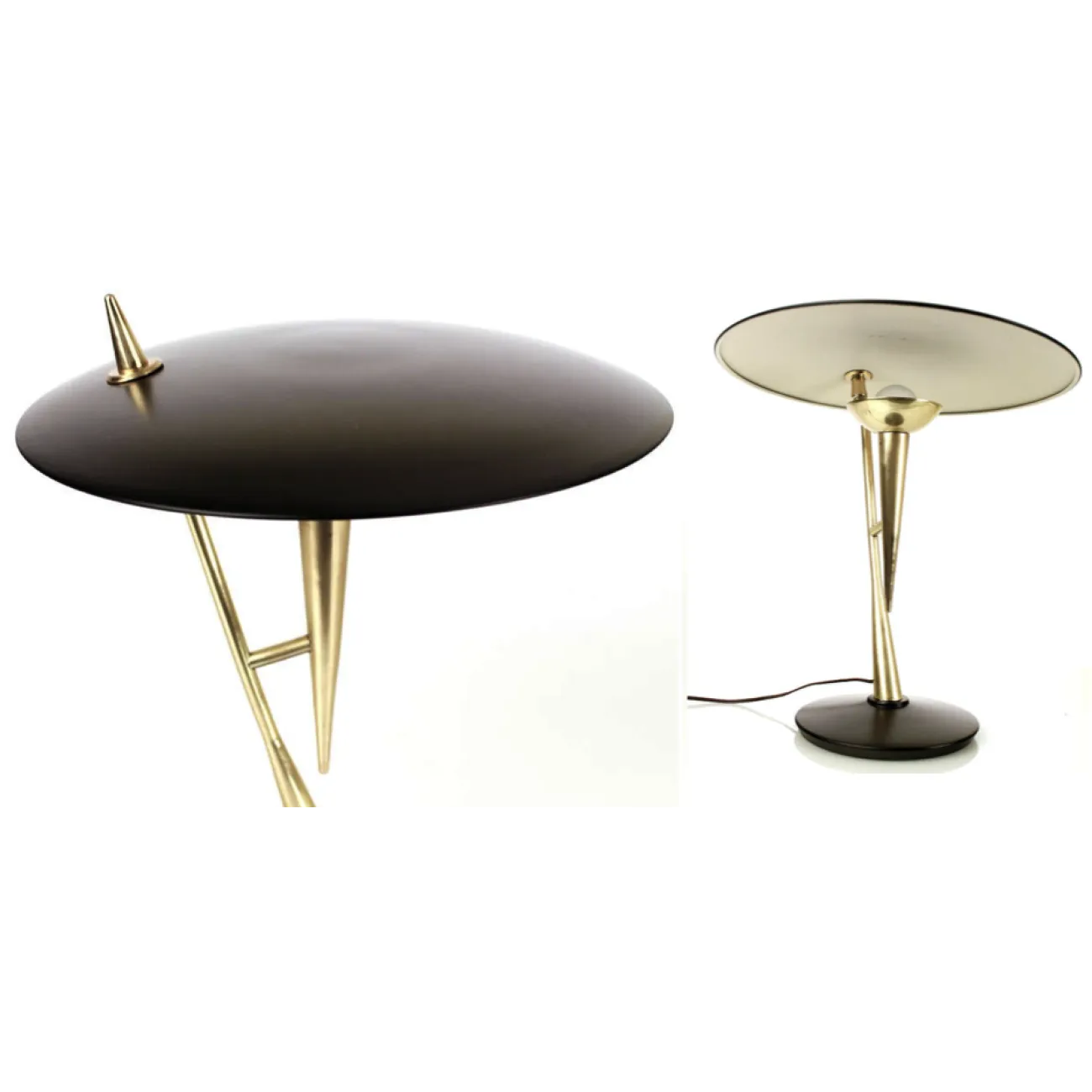 Настольная лампа Stilnovo Desk / Table Lamp Brass Gold Black от LaLume