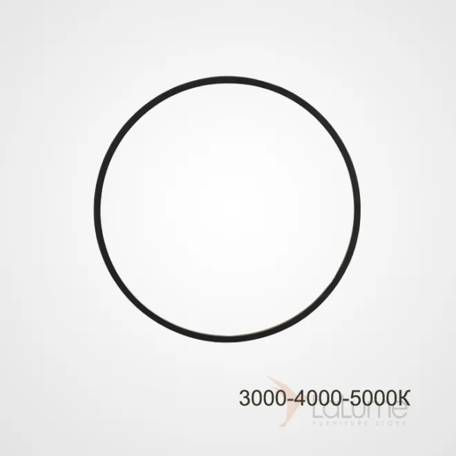 Серия настенных светильников в виде черных металлических колец разного диаметра с LED-подсветкой по контуру корпуса GUARD D50 Трехцветный свет