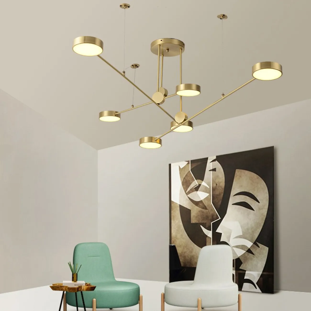 Подвесная люстра TECHNUM LED GOLD от ImperiumLoft Подвесная люстра TECHNUM LED GOLD от ImperiumLoft