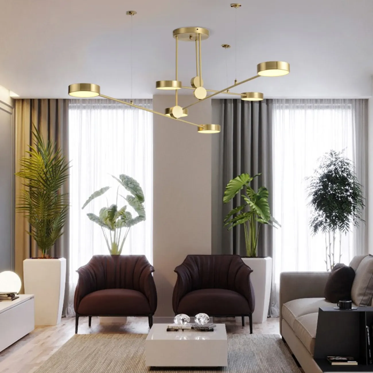 Подвесная люстра TECHNUM LED GOLD от ImperiumLoft Подвесная люстра TECHNUM LED GOLD от ImperiumLoft