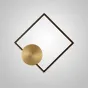 Серия настенных светодиодных светильников c декоративным диском на латунном корпусе геометрической формы WOLKE WIDE L24 Black