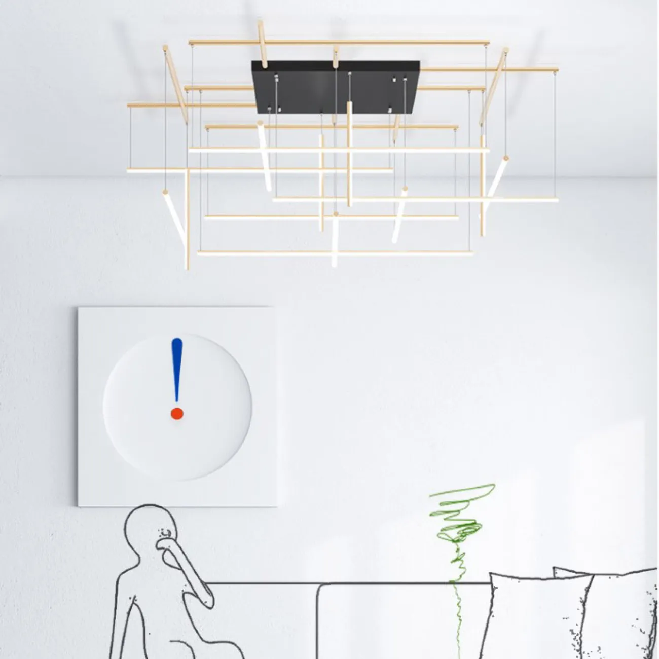 Потолочная люстра INLET D Rose Gold от ImperiumLoft