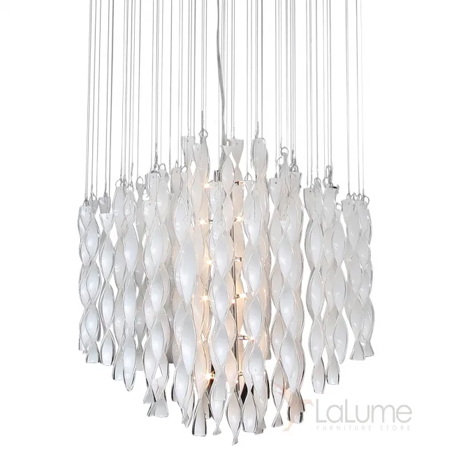 Люстра Macaroni Chandelier Chrome mono white от LaLume