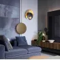 Бра Джаггер Black WALL LAMP round gold от ImperiumLoft