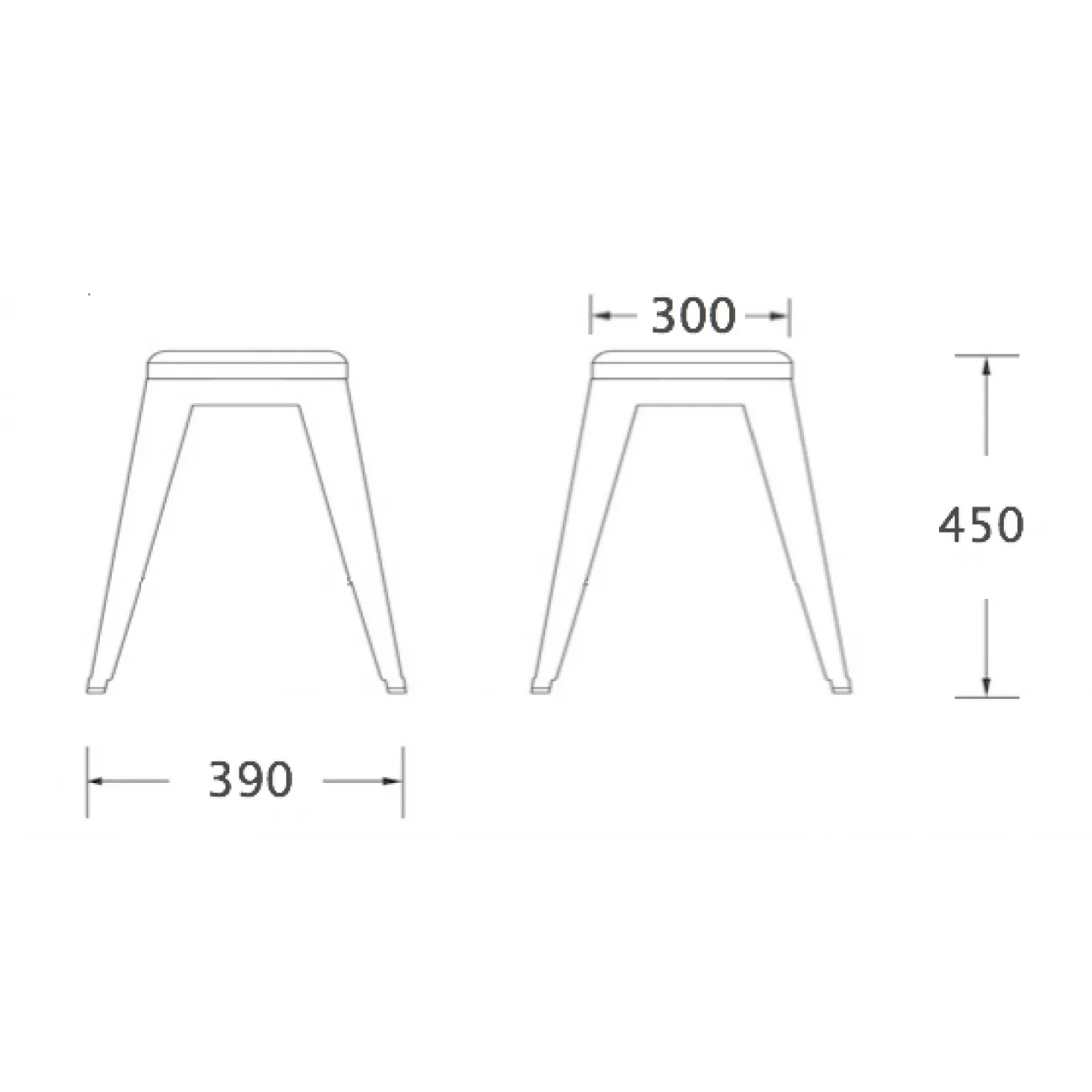 Кухонный стул Tolix Kitchen Stool 45 designed by Xavier Pauchard in 1934 от LaLume