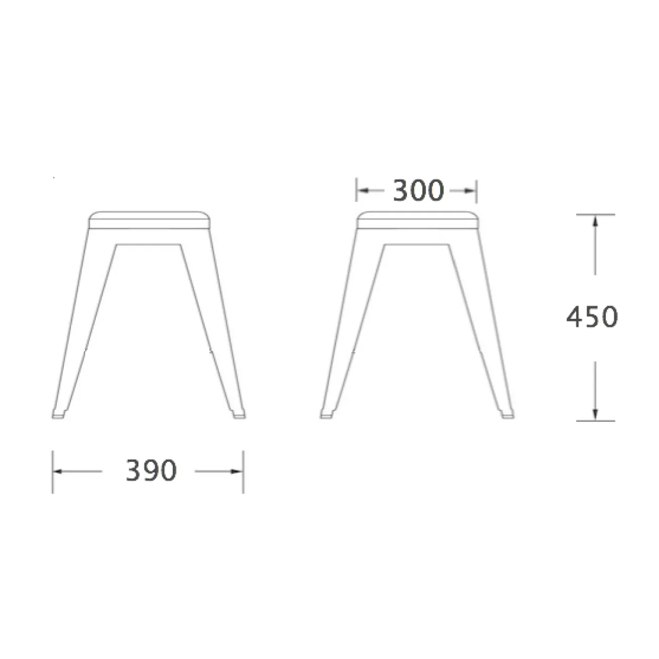 Кухонный стул Tolix Kitchen Stool 45 designed by Xavier Pauchard in 1934 от LaLume