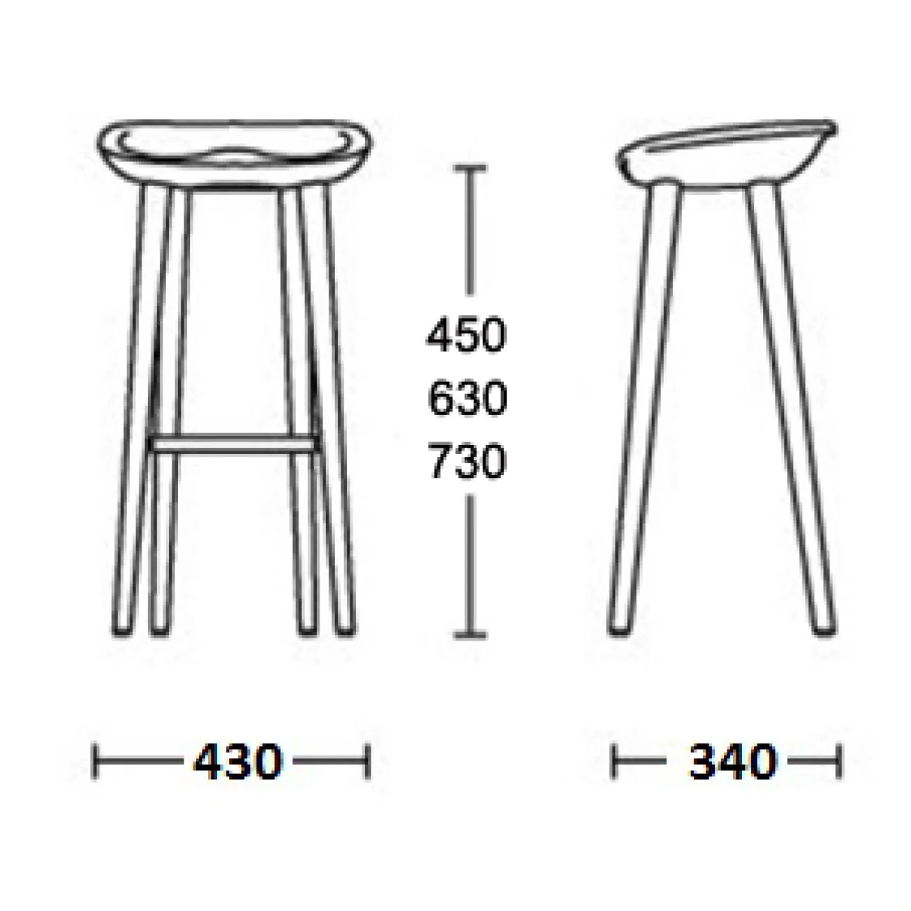 Барный стул Craig Bassam Tractor Counter Stool designed by Craig Bassam		 in 2000 от LaLume