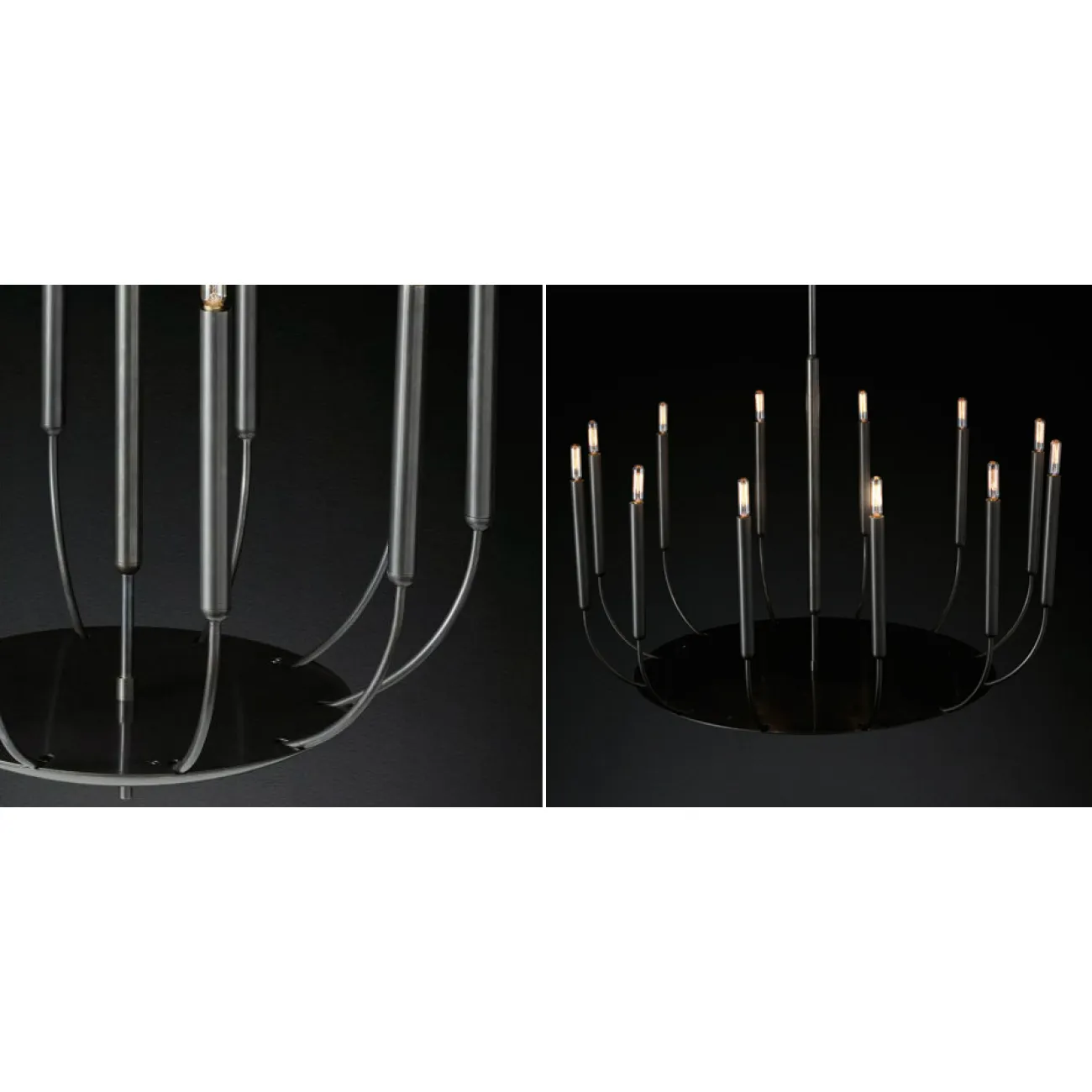 Люстра RH Quenouilles Round Chandelier black