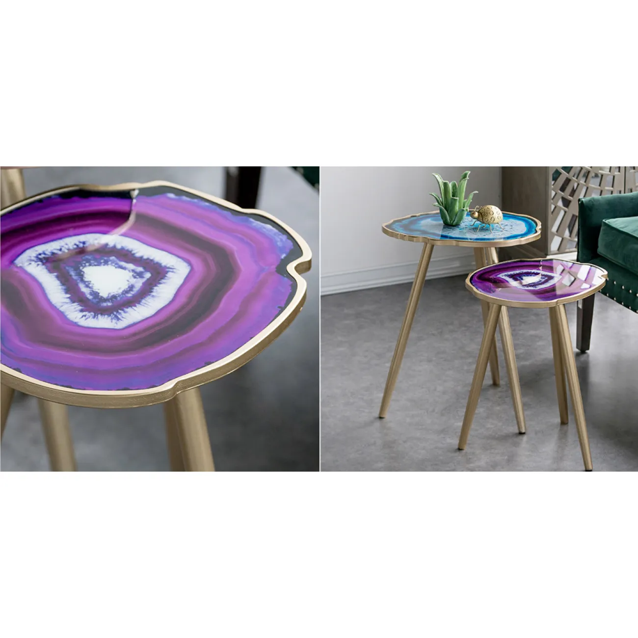 Кофейный стол Imitation Agate Fuchsia от LaLume