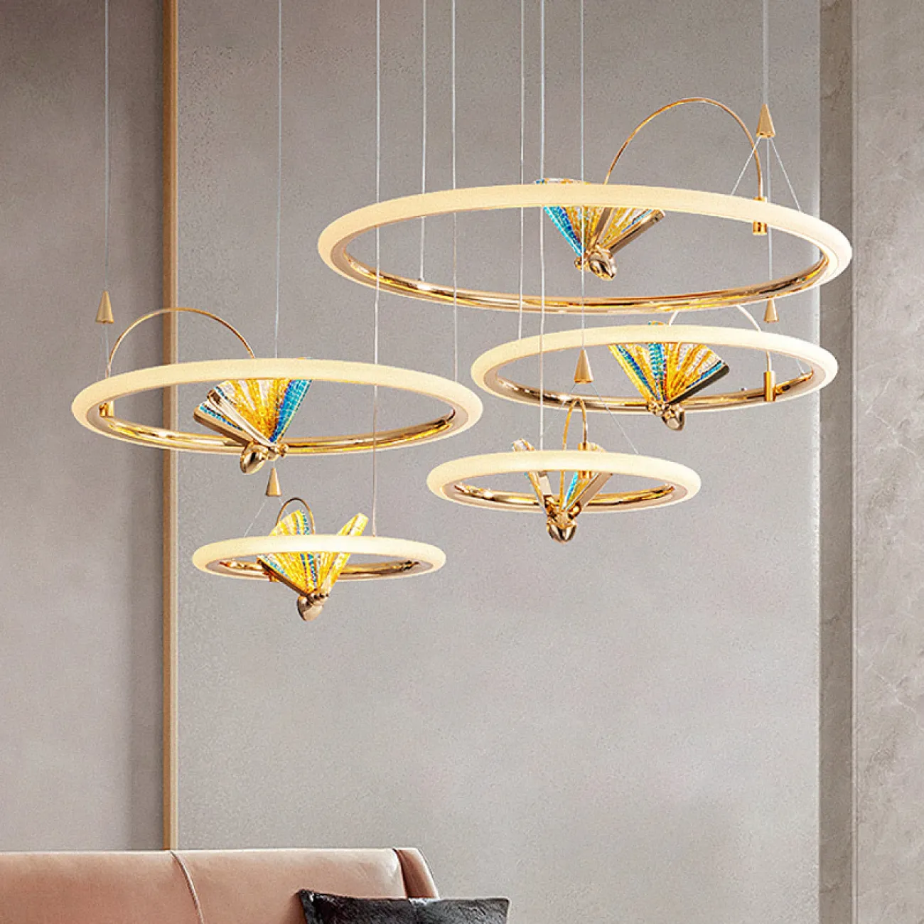 Подвесная люстра AMELIS RING D40 D60 D80 от ImperiumLoft