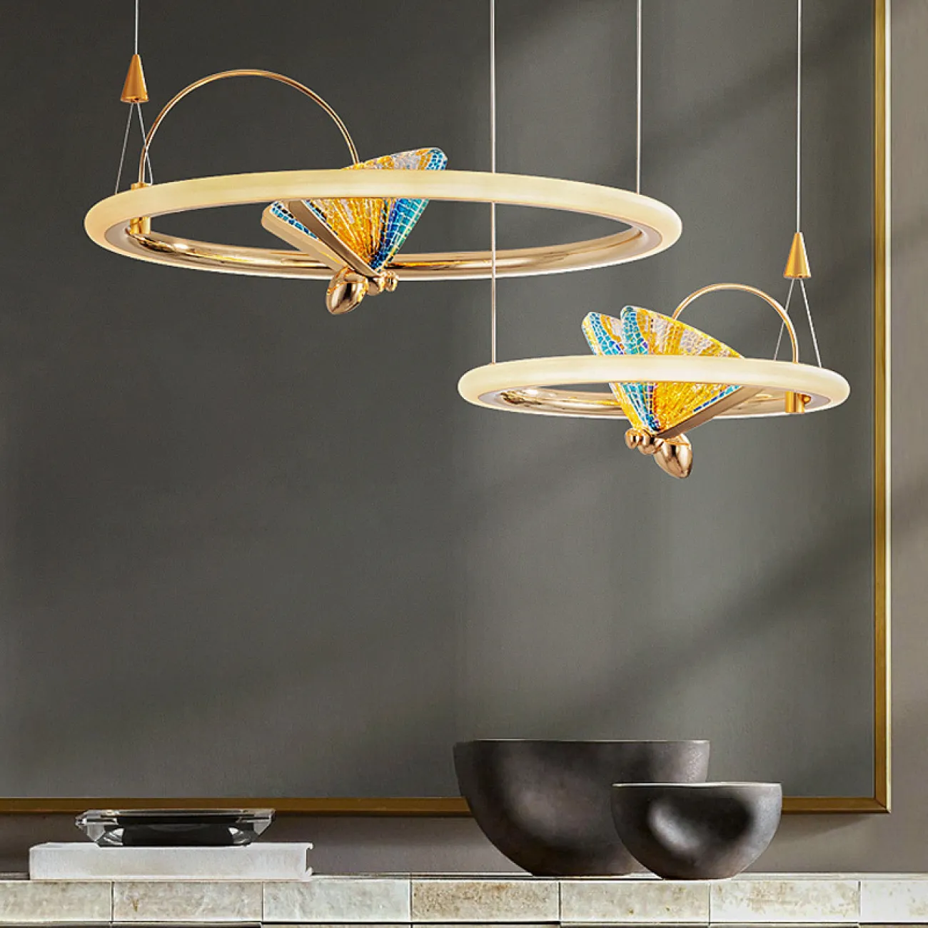 Подвесная люстра AMELIS RING D40 D60 D80 от ImperiumLoft