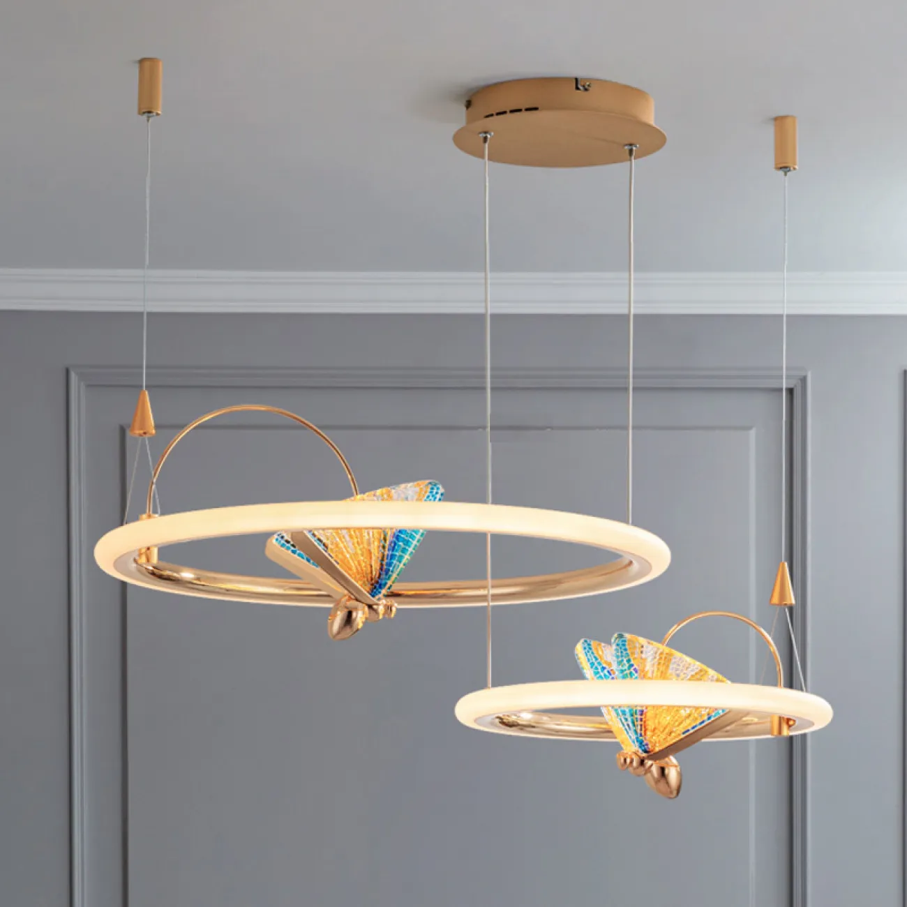 Подвесная люстра AMELIS RING D40 D60 D80 от ImperiumLoft