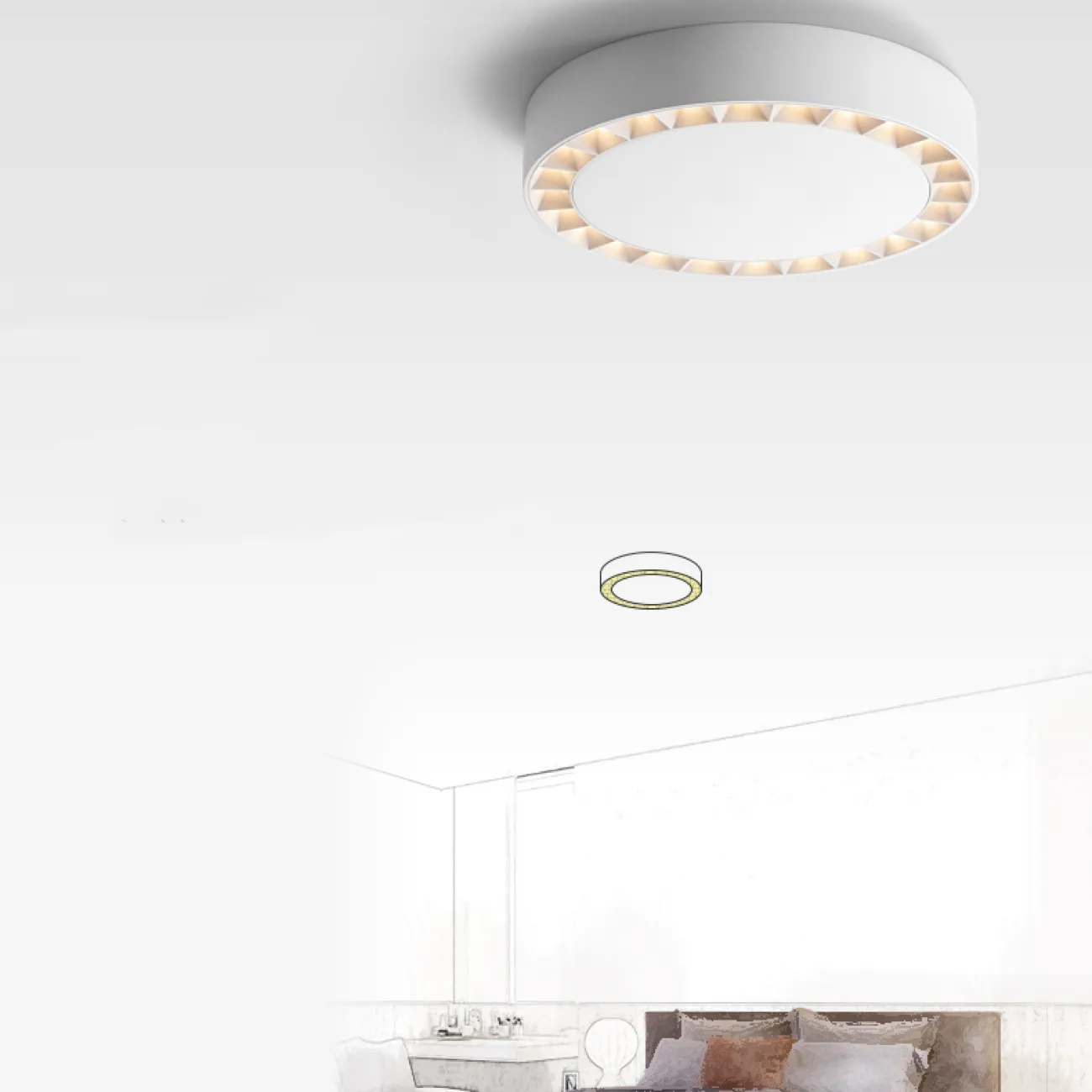 Потолочный светильник OCTAVIA D25,5 White 4000К от ImperiumLoft