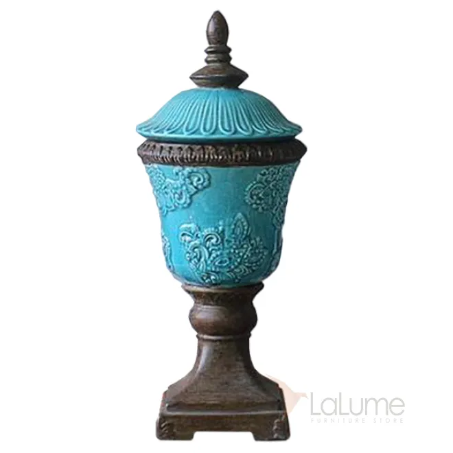 Кубок с крышкой керамика Turquoises Cup от LaLume