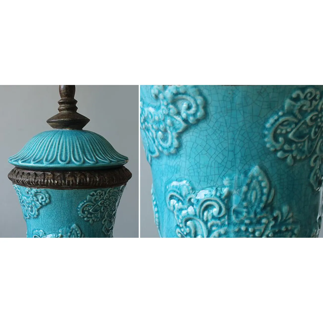Кубок с крышкой керамика Turquoises Cup от LaLume