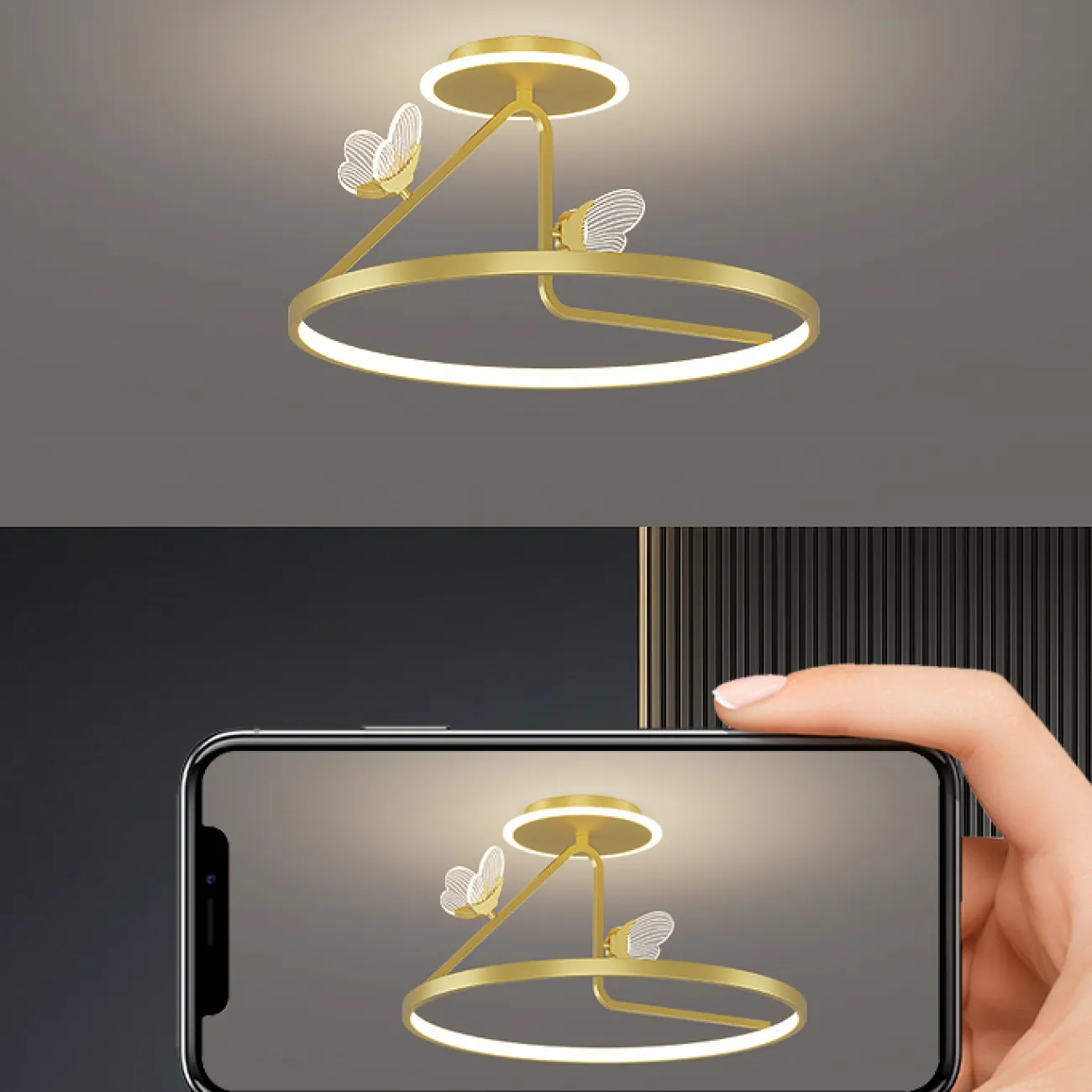 Потолочная люстра BABETTA CH E D50 Brass Трехцветный свет от ImperiumLoft