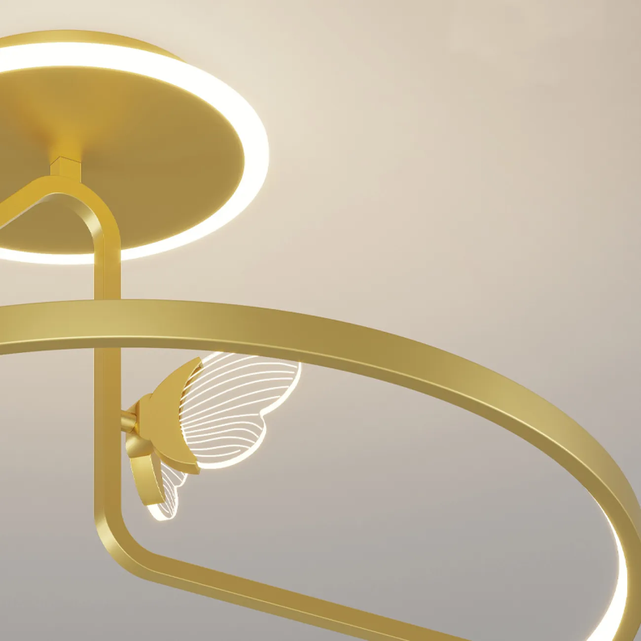 Потолочная люстра BABETTA CH E D50 Brass Трехцветный свет от ImperiumLoft