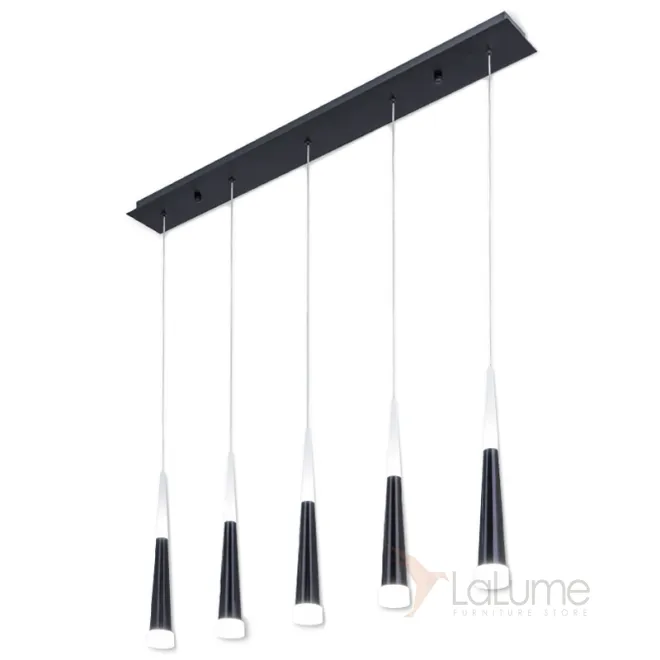 Люстра Vibia Slim Jordi Vilardell Black 5 подвесов designed by Jordi Vilardell