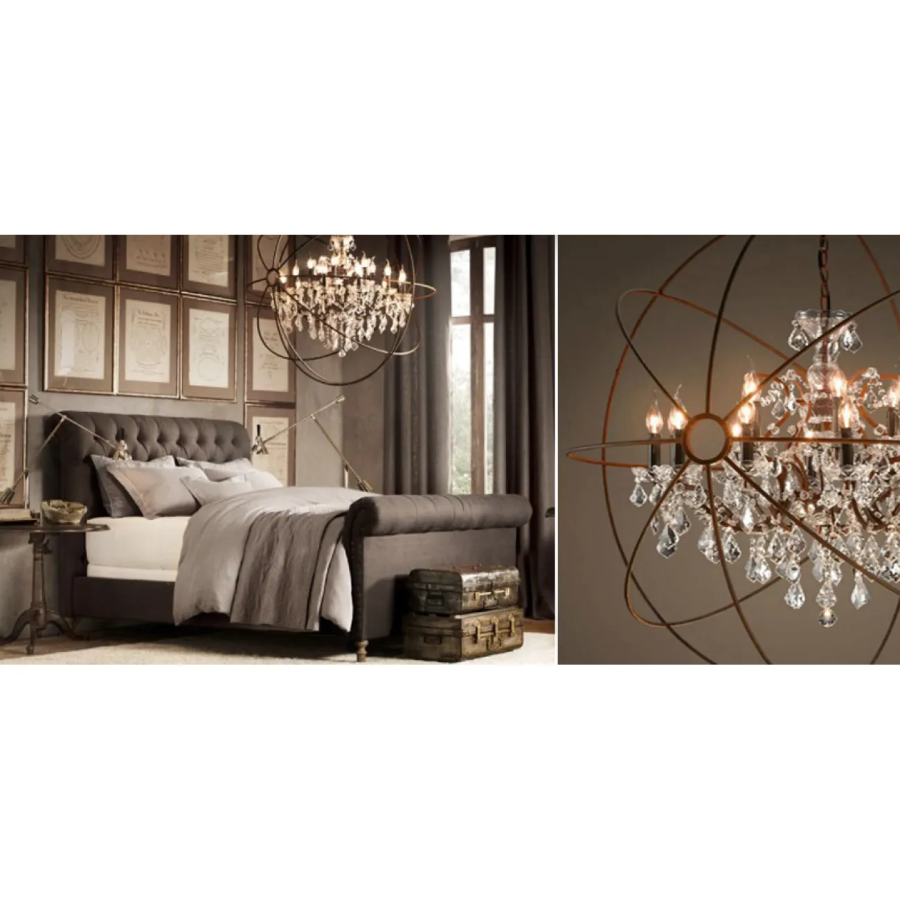 Люстра Restoration Hardware Foucault's Orb Crystal Chandelier от LaLume