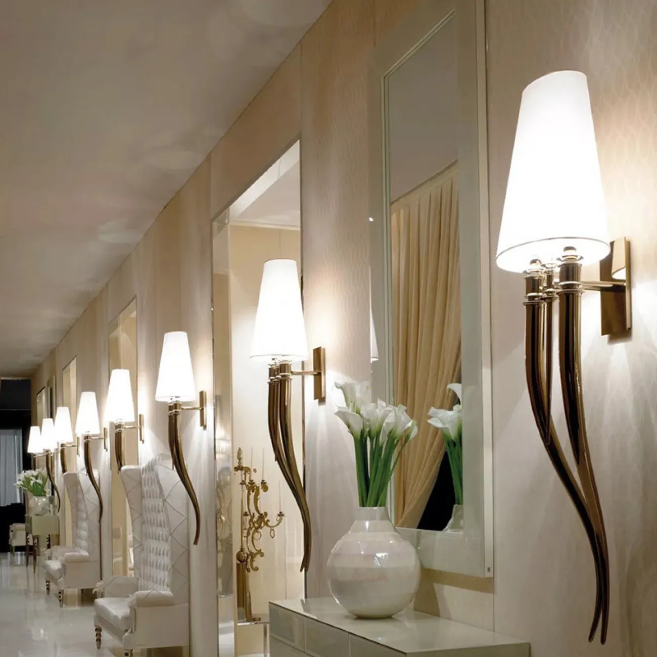 Настенный светильник Crystal Light Brunilde Ipe Cavalli H92 Silver/White от ImperiumLoft
