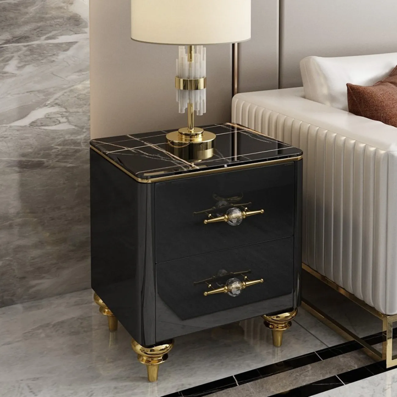 Дизайнерская прикроватная тумба LaLume-TT00109 Дизайнерская прикроватная тумба LaLume-TT00109