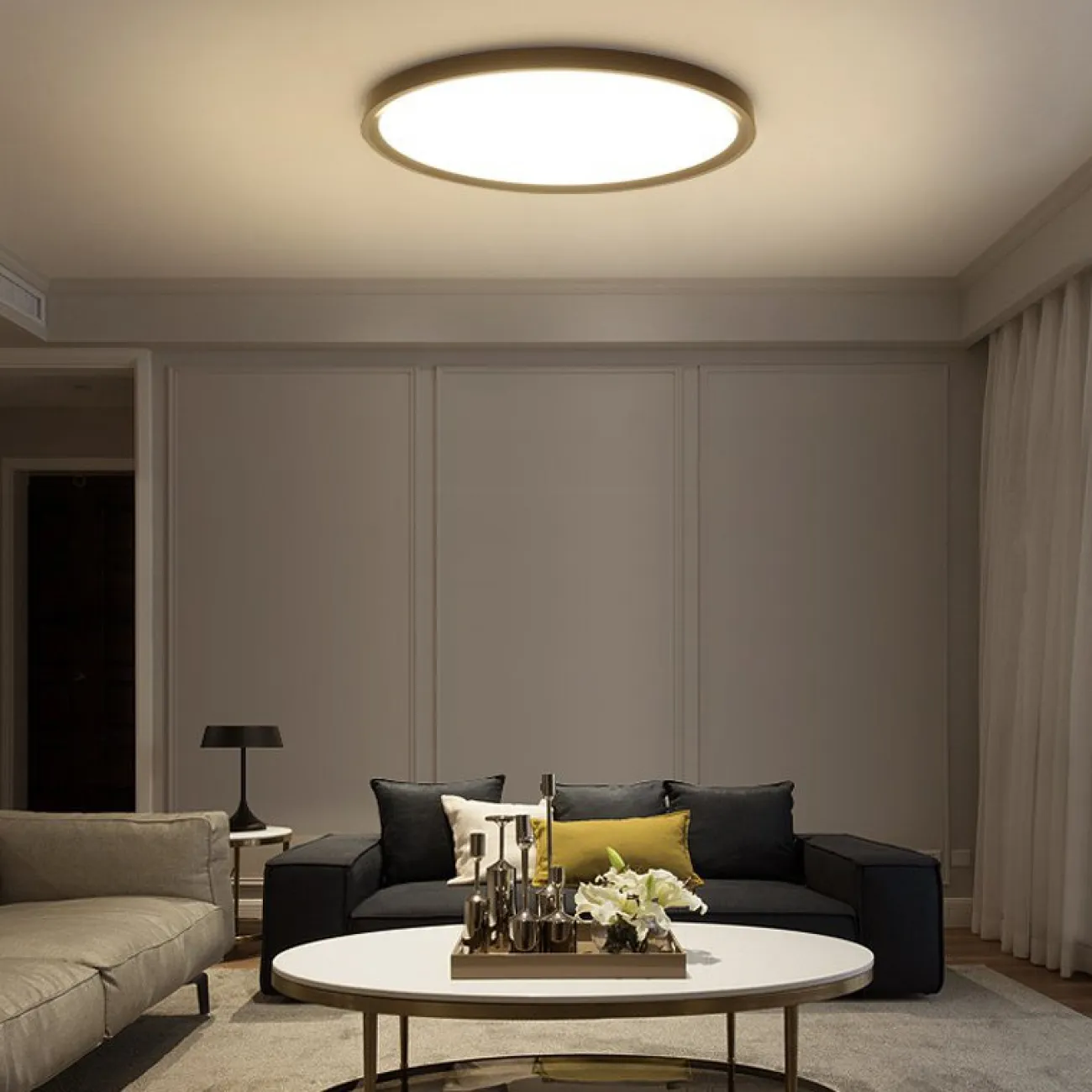 Потолочный светильник EXTRASLIM D40 Black от ImperiumLoft