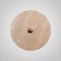 Настенный светодиодный светильник с плоским дисковидным рассеивателем с каменной текстурой и деревянным центром JOAR B D30