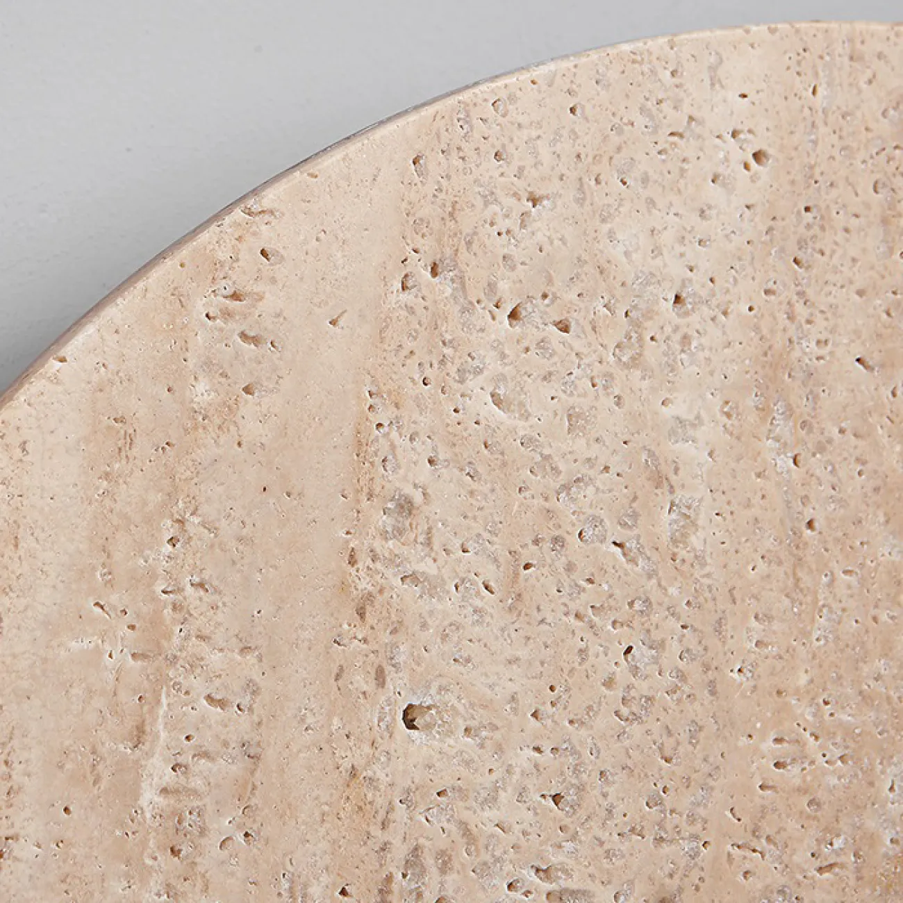 Настенный светодиодный светильник с плоским дисковидным рассеивателем с каменной текстурой и деревянным центром JOAR B D50