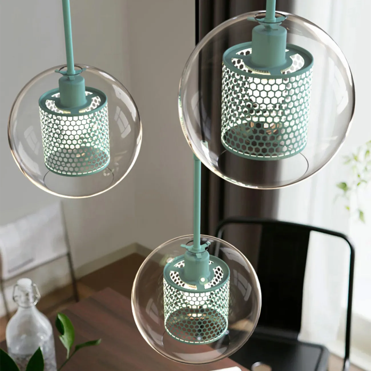 Подвесной светильник CATCH TRIO MINT от ImperiumLoft