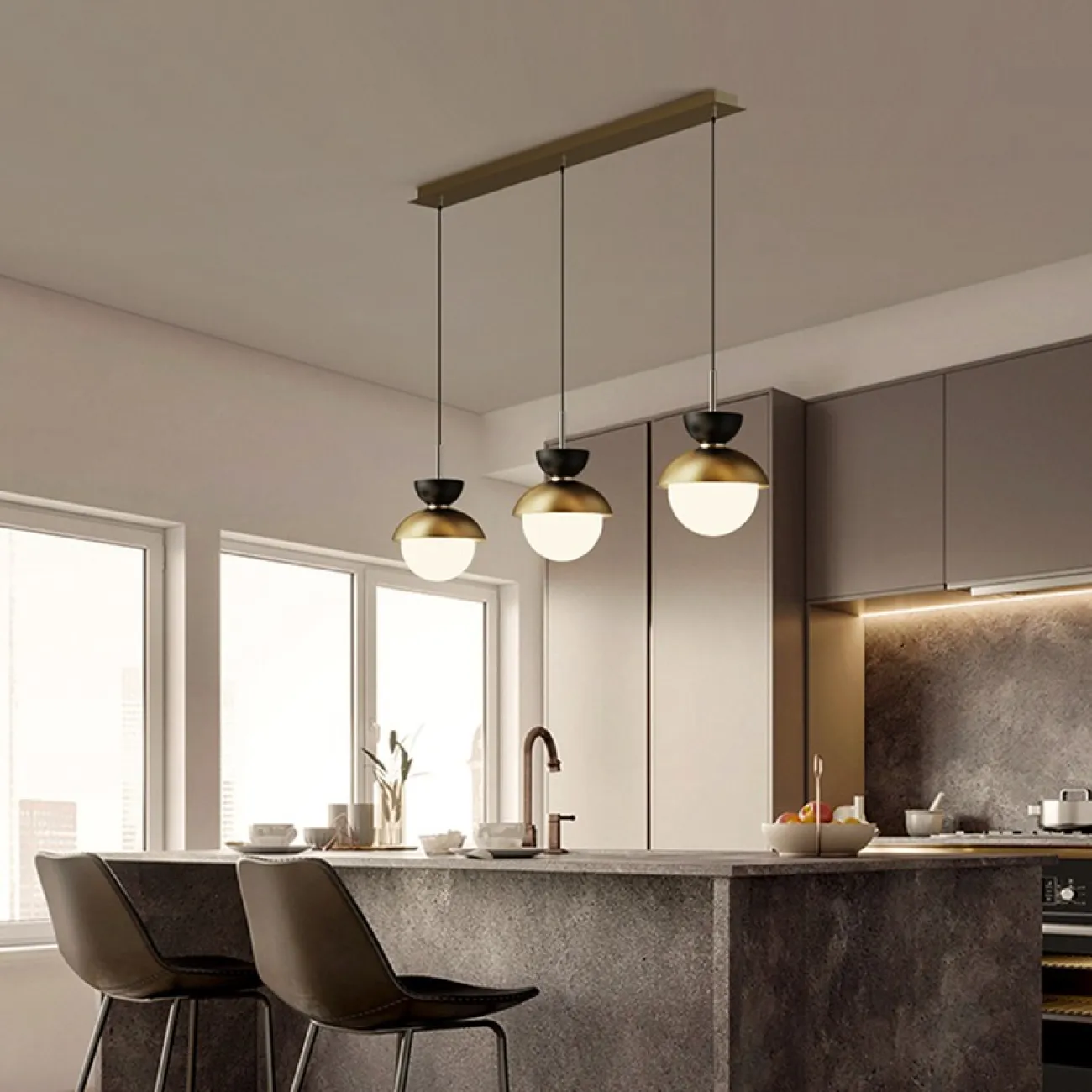 Подвесной светильник POMPON GOLD от ImperiumLoft