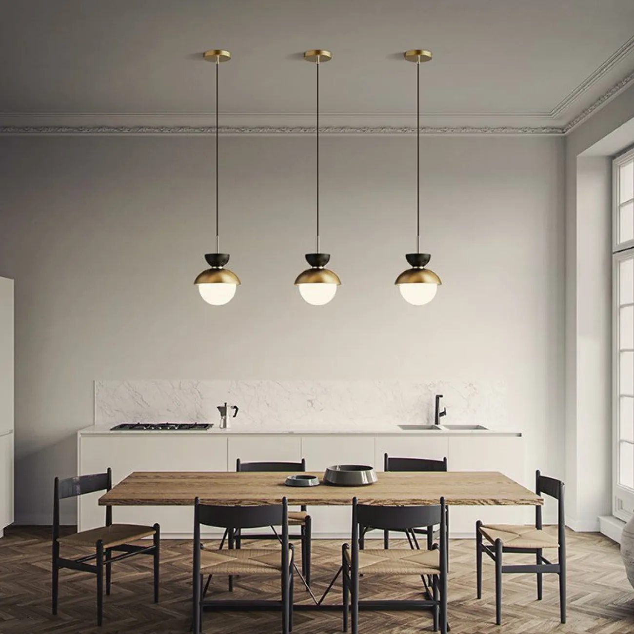 Подвесной светильник POMPON GOLD от ImperiumLoft