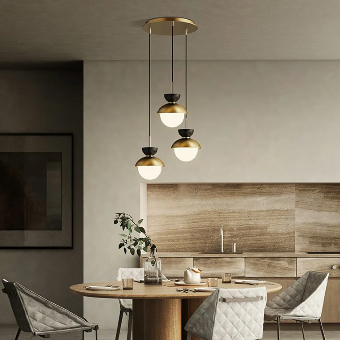 Подвесной светильник POMPON GOLD от ImperiumLoft