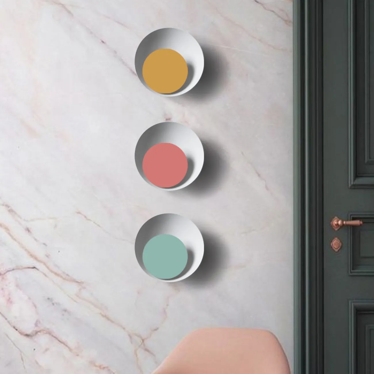 Бра TWIRL D32 White/Green от ImperiumLoft