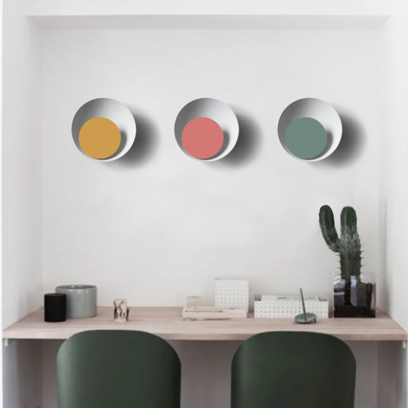 Бра TWIRL D32 White/Green от ImperiumLoft