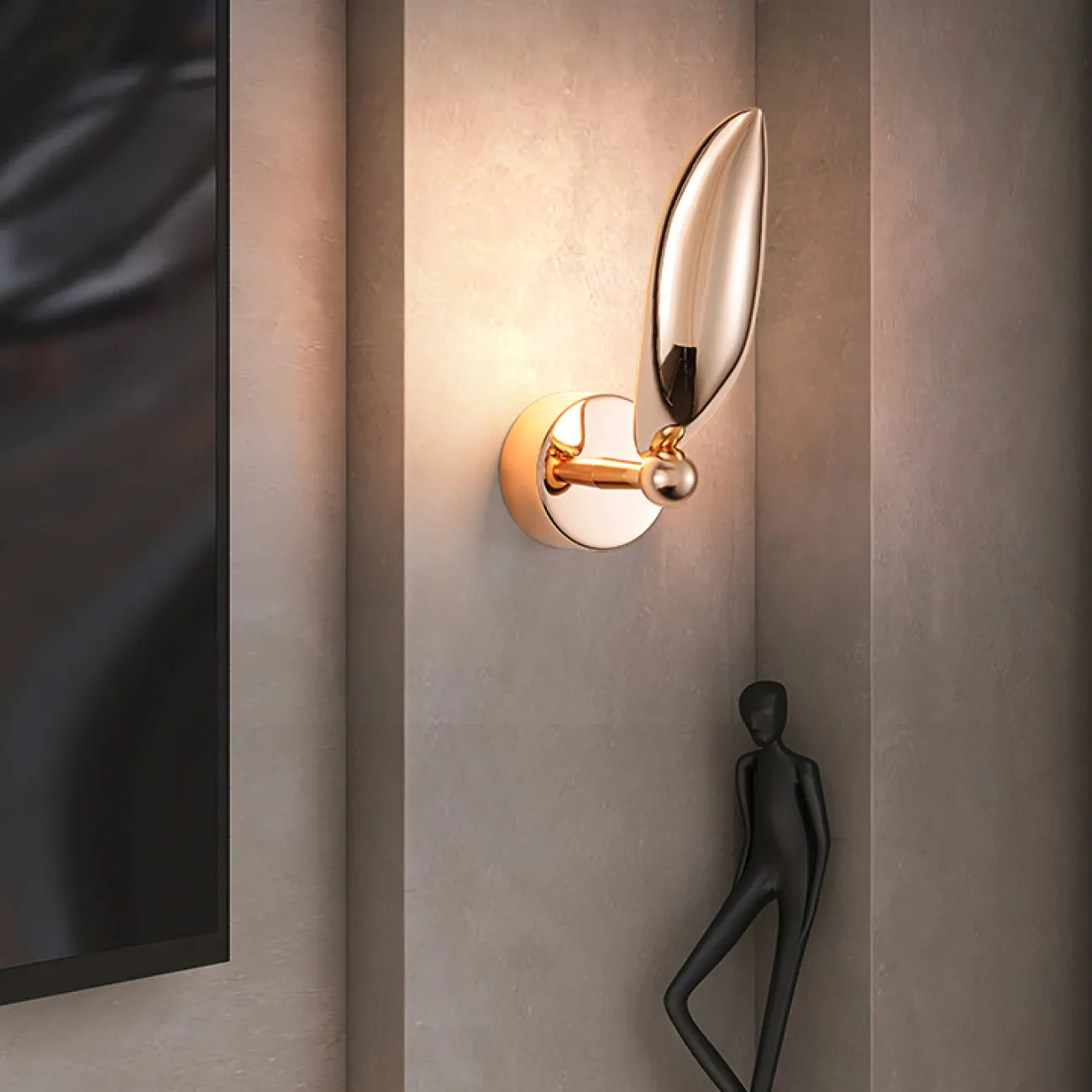 Серия настенных светодиодных светильников с изогнутыми плафонами, стилизованными под крылья птицы FLYER WALL L34